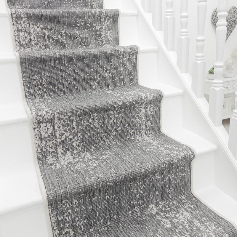Stair Runner Abstract Flatweave Area Rug, Runner 60 x 480 cm