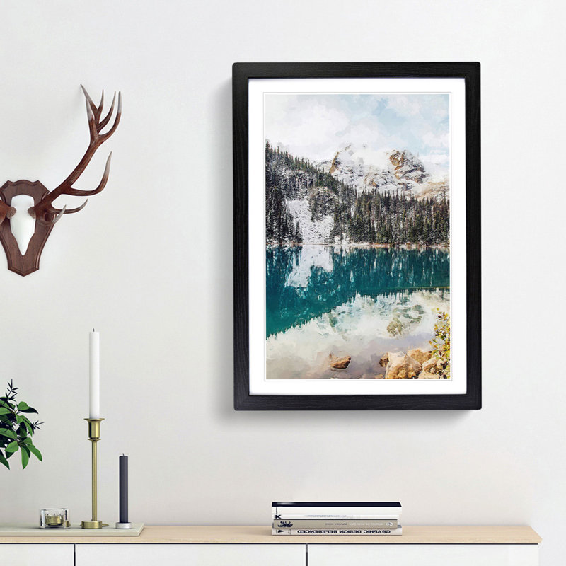 Mount Currie in Canada - Picture Frame Graphic Art Print, 87cm H x 62cm W x 2cm D, Black Framed
