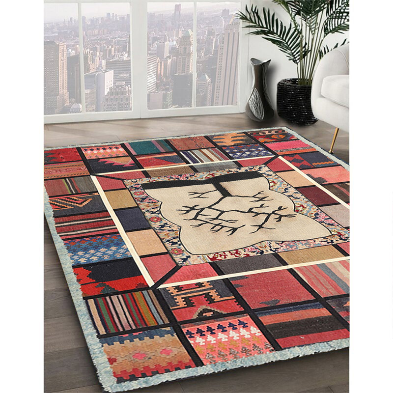 Tapis contemporain 100% lavable à la machine 574, Rectangle 7 pi x 9 pi