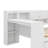 Twin Size Wooden L-Shape Daybed With Seven Storage Cabinets & Two Drawers, Multi-Functional Bed With Built-In Study Desk & Bookshelf-48235102-48235103