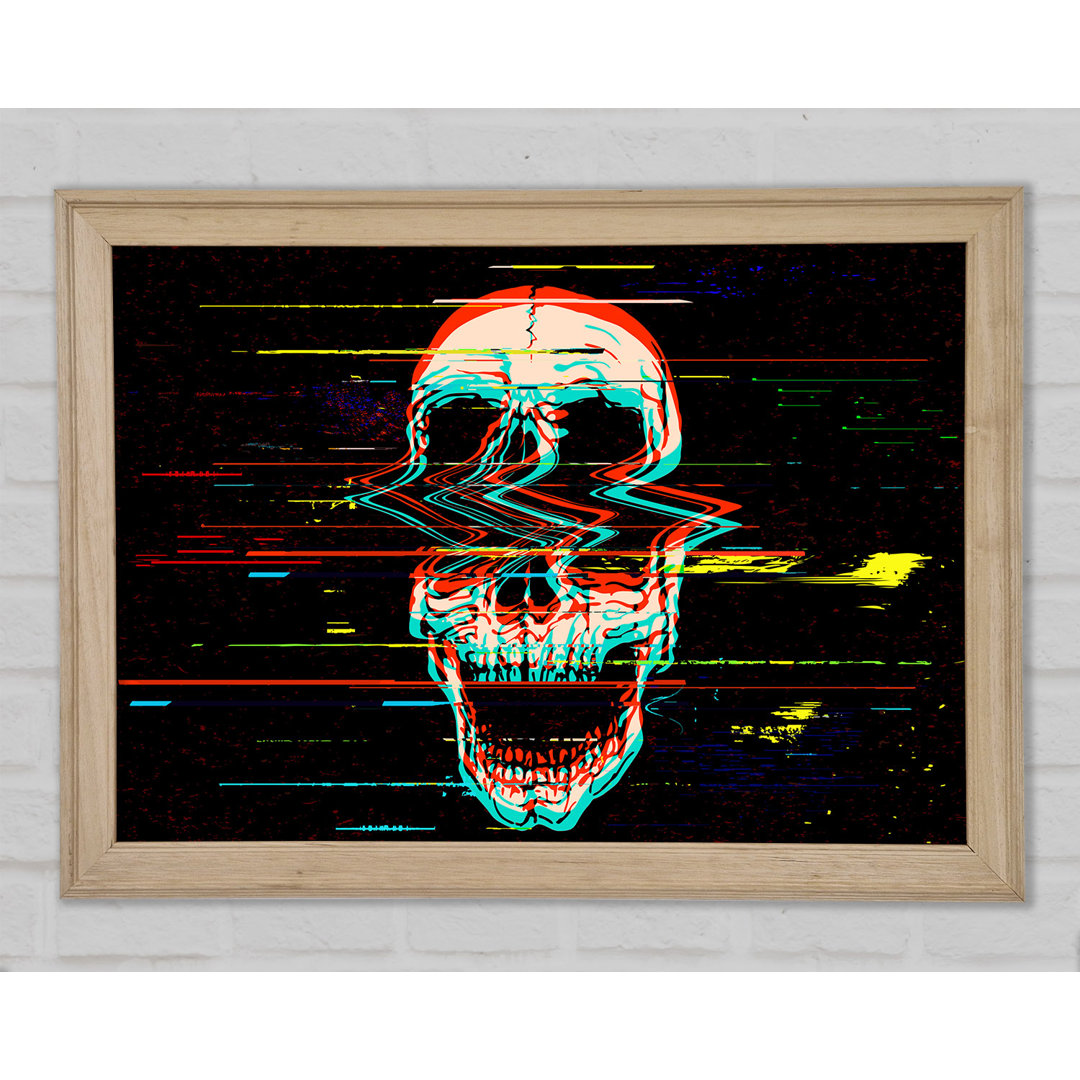 Waves Through A Skull Gerahmter Druck