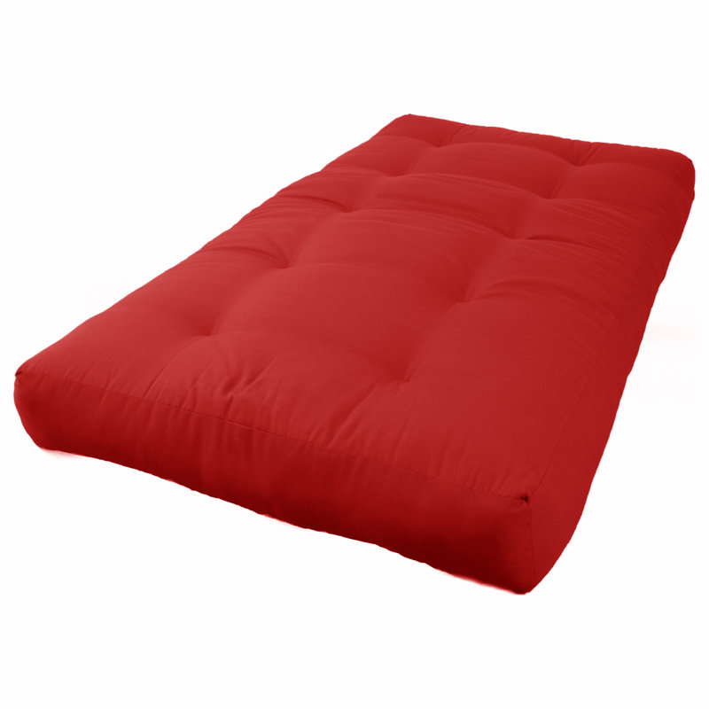 Abe 10'' Cold Foam Futon Mattress Futon  Mattress, Red