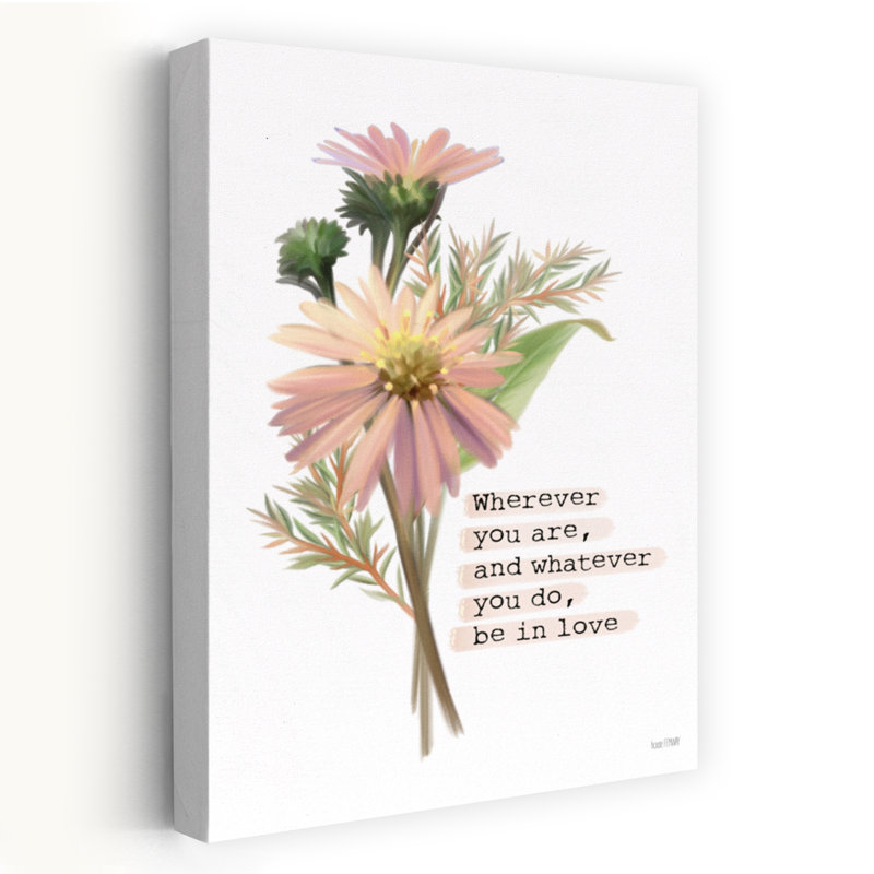 Be In Love, art floral contemporain, H 24 po x l 16 po