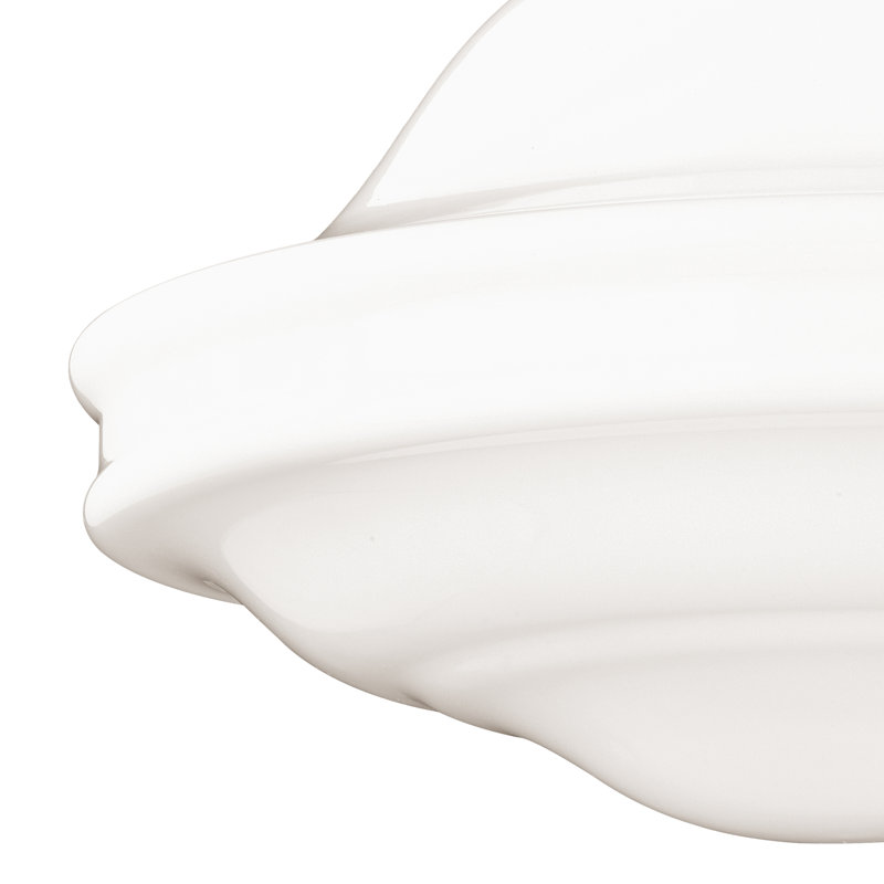 Mandy Glass Semi Flush Mount, Milk Glass, Oil Rubbed Bronze