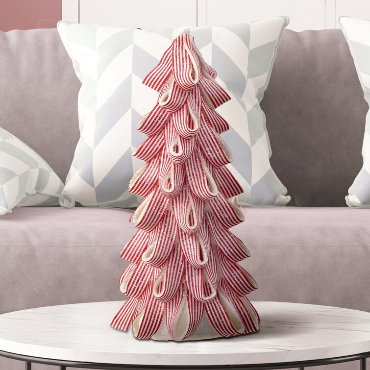 Christmas Candy Canes Tree Topper-Featuring A Red and Green Peppermint Candy Style Bow with Streamers and Lollipop Trim The Holiday Aisle