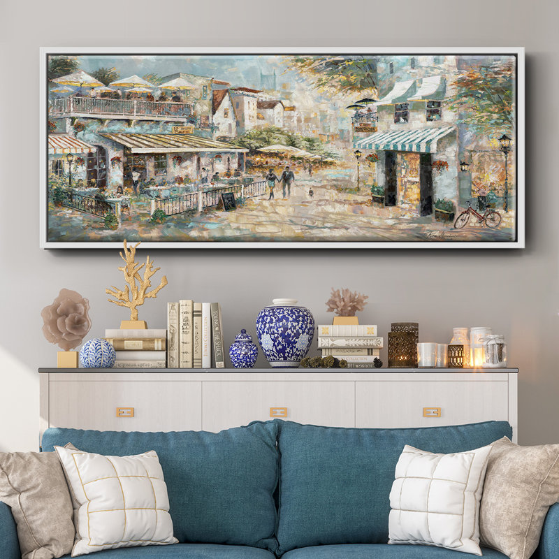 Rooftop Cafe- Framed Canvas