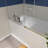 56-60 "W X 60"H Single Sliding Frameless Shower Door In Brushed Gold-116927526