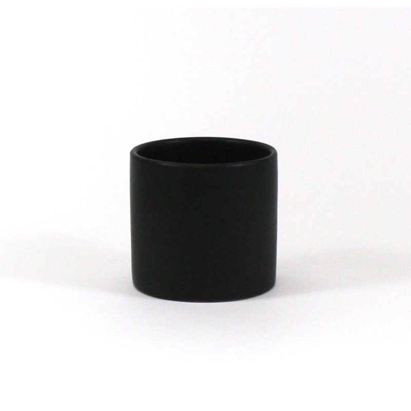 Vase de table en céramique, Noir, H 5 po x l 5,5 po x p 5,5 po