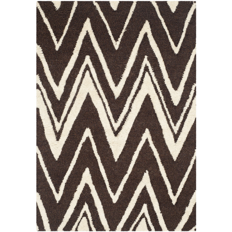 Sanyla Hand Tufted Wool Chevron Rug