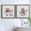 «Farm Tub Pig», ensemble de 2 peintures sur toile encadrées-10782394-10782399
