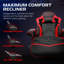 Fauteuil inclinable de jeu avec repose-pieds et support lombaire RESPAWN 900-139327737
