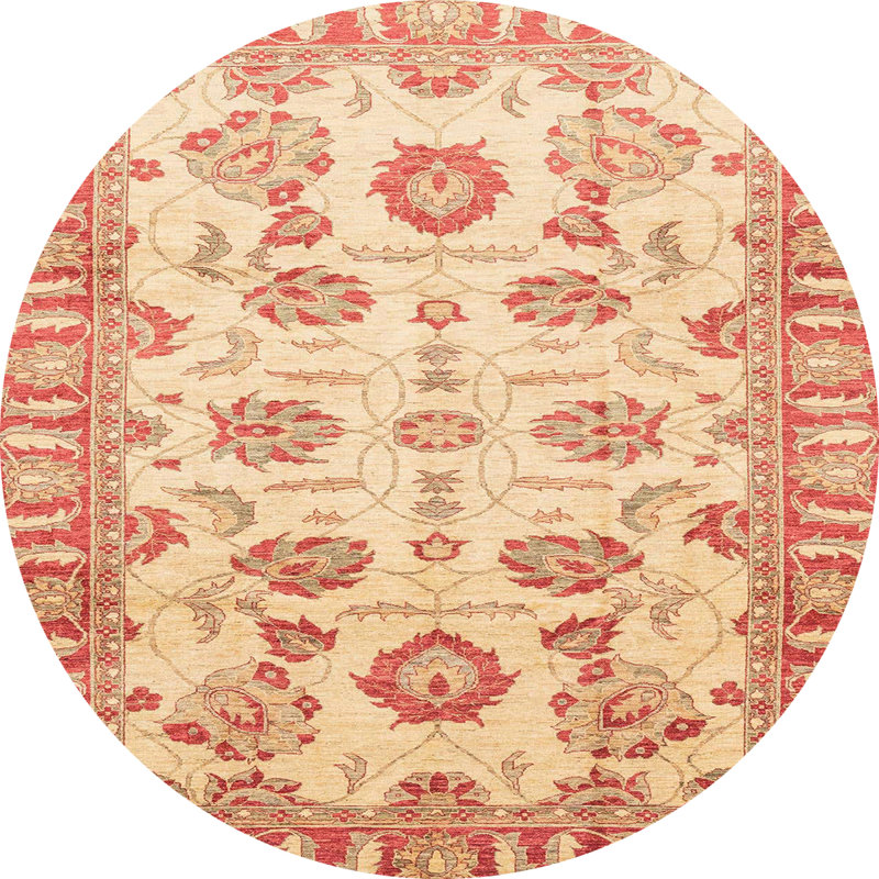 16 - Tapis abstrait moderne 3350, Rond 3 pi