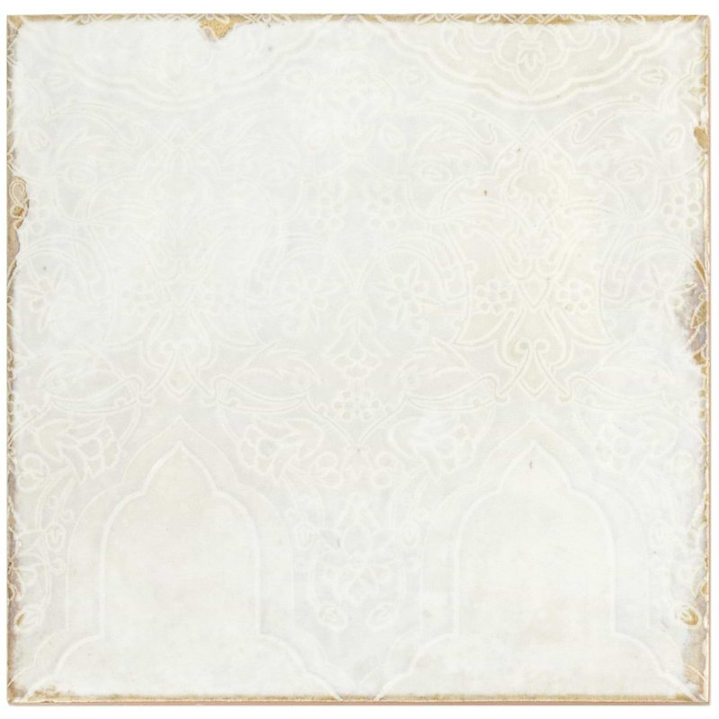 Angela Harris Dunmore Blu 8X8 Matte Ceramic Floor Tile, Beige