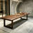 Tan Rectangular Solid Wood Dining Table-1322155848