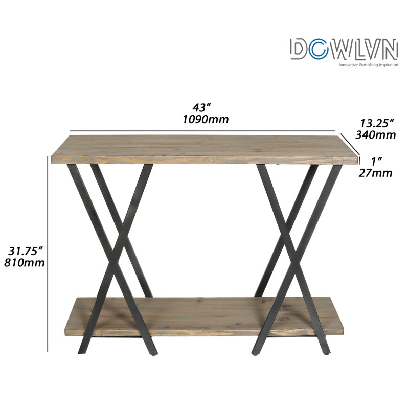 Console à 2 niveaux Rustic