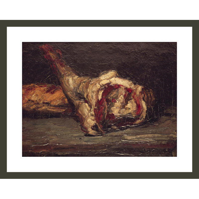 Nature morte à la patte de mouton et de pain par Paul Cézanne, H 23,5 po x l 29,43 po