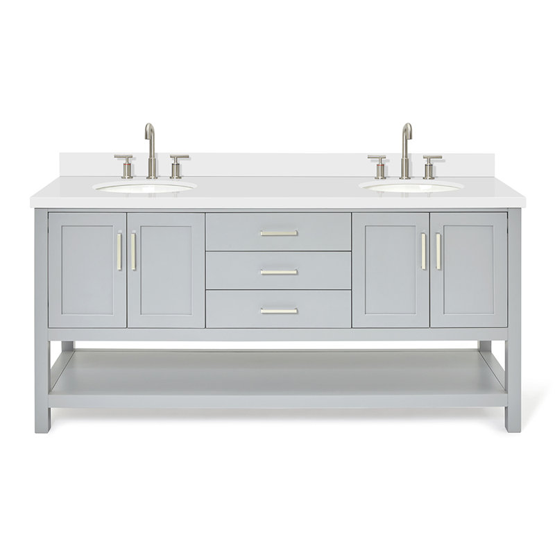 Magnolia Bath Vanity Oval Basin S073DWQ, Gray, Oval