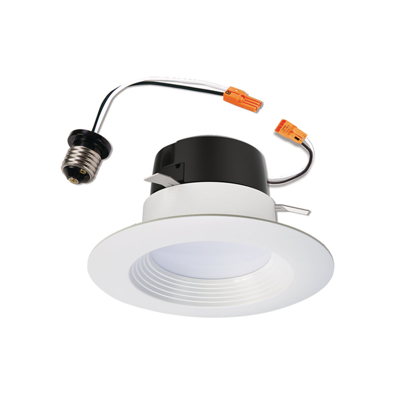 4'' White LED Baffle Recessed Trim