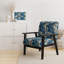 Fauteuil d'appoint rembourré style bohème et éclectique Nautical Allure Paisley