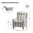 Beecher 31'' Farmhouse Stripped Manual Recliner with Solid Wood Legs-509200335