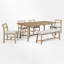 Ensemble de salle à manger rectangulaire L 36,02 po x l 72,04 po Neculina-654867148-654867154-654867155