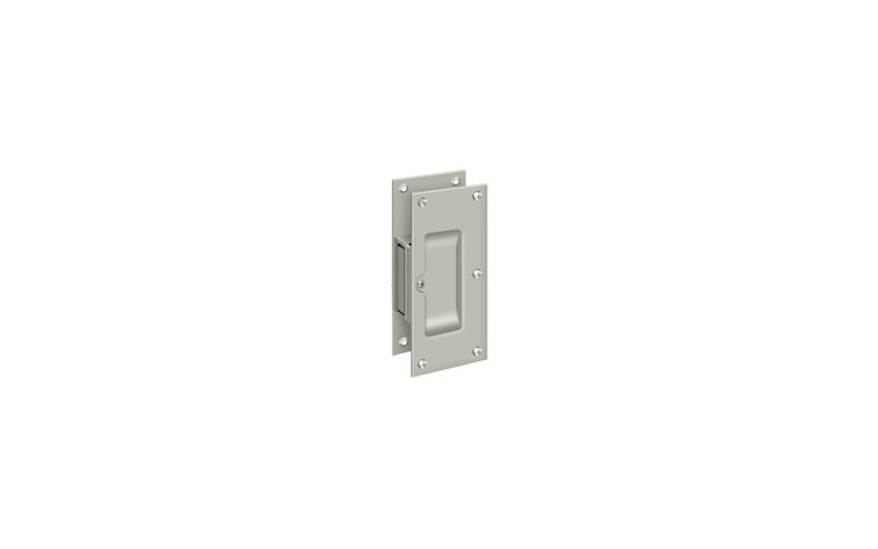 Deltana SDP60U14 Decorative pocket Lock 6", Passage in Polished Nickel, Brushed Nickel