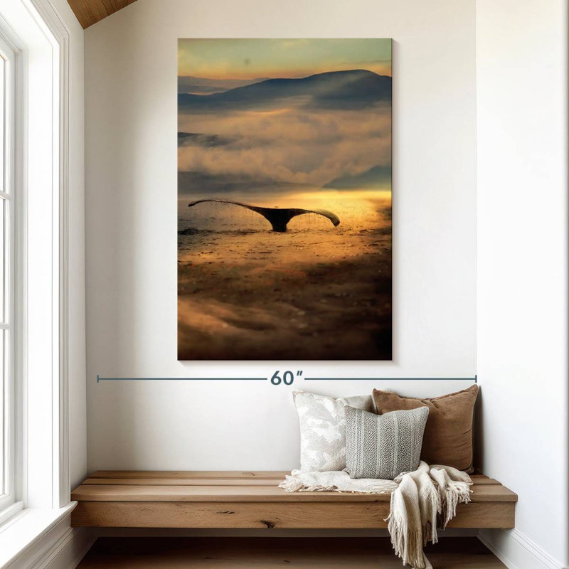 Brampt Alaska Whale Tail Dive, 51" H x 34" W