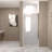 Shower Door  - Chrome Aluminum Frame Material, Half Frame,1/4"(6Mm) Tempered Glass Explosion Proof Film,Stainless Steel Handle-122071564
