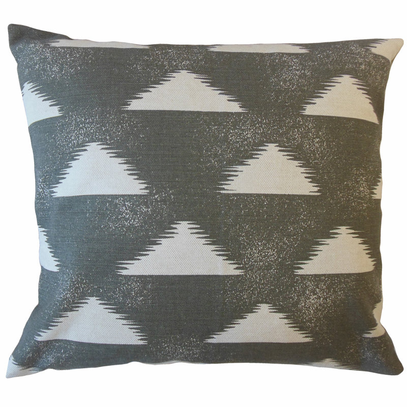 Zagiri Geometric Cotton Reversible Throw Pillow, 24" x 24", Reflection