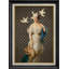 "Al commode classique", "Fantaisiste chic rétro, beaux-arts, femme victorienne classique avec oiseaux", reproduction d'art sur toile-121600279-121600280