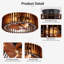 Ventilateur de plafond réversible en bois de style champêtre de 20 pouces avec lumières et télécommande