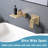 Wall Mount Waterfall Bathtub Faucet With Easy Single Handle Control, Durable Brushed Gold Finish, Modern Design-124897491