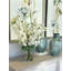 Delphinium And Cherry Blossom In Glass Vase