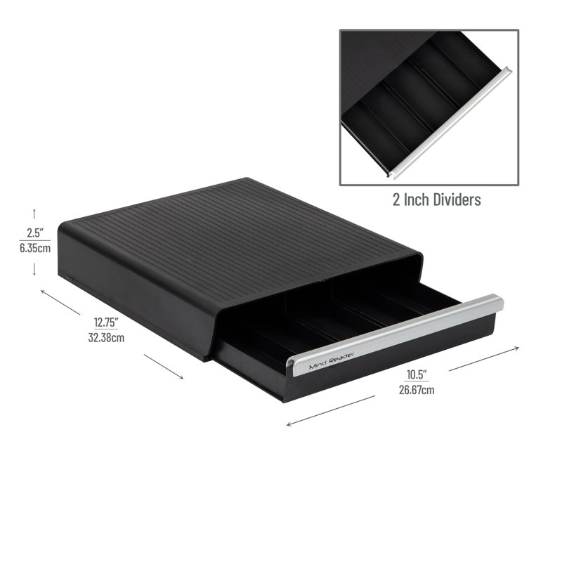 Black High Impact Polystyrene Coffee Pod Drawer for 35 Capsules