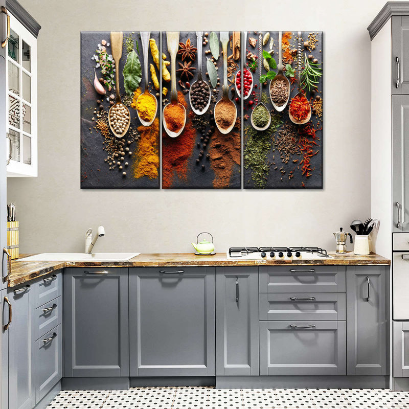 Choice of Spices - Ensemble de 3 toiles tendues, H 42 po x l 65 po