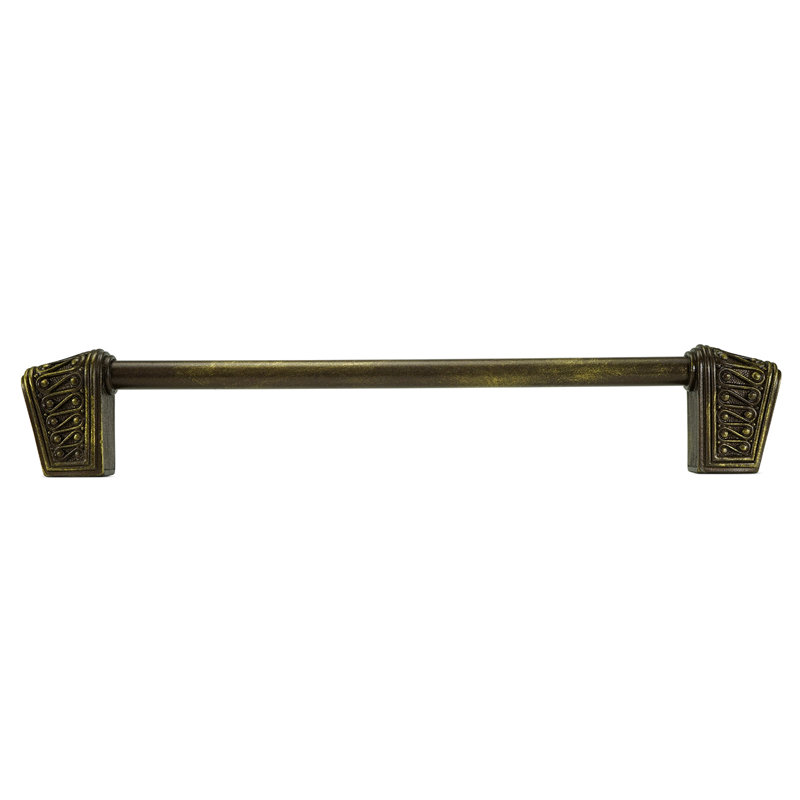 Rivoli  c.c. pull; Soft, 8", Antique Brass