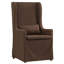 Fauteuil à oreilles de 25,25 po de largeur avec housse en lin Sela-2144379862