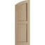 Timberthane deux panneaux plats égaux avec volets elliptiques en faux bois (par paire)-64374816-64374855-64374841