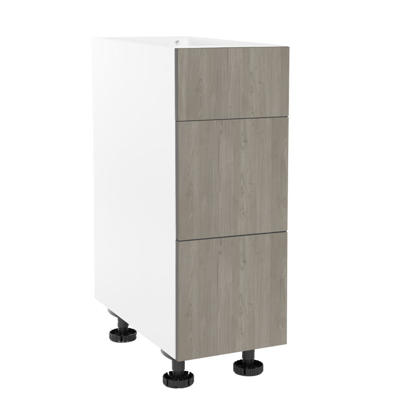 Quick Assemble Modern Style with Soft Close Vanity Drawer Base Kitchen Cabinet, Gray Nordic