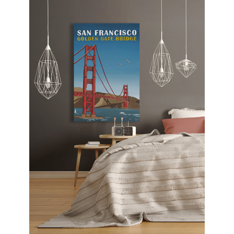 San Francisco Icon par - peinture sur toile tendue, H 18 po x l 12 po x P 1,5 po
