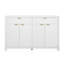 Buffet moderne à motif de vagues avec 2 tiroirs et 4 portes, 3 tablettes réglables pour un rangement polyvalent-923466828
