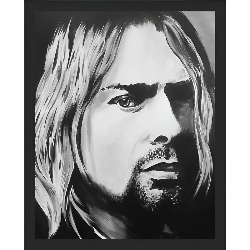 Kurt Cobain by Ed Capeau - Single Picture Frame Print, 18.5" H x 14.5" W, No Mat