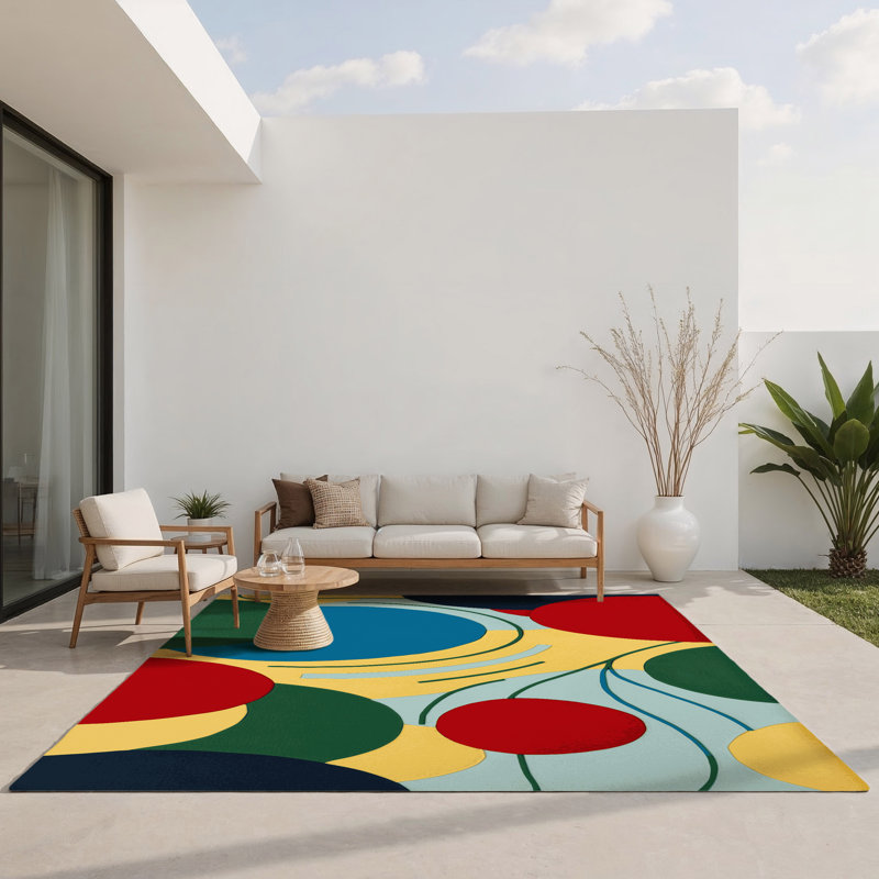Tapis intérieur et extérieur Perky Ruckus, Rectangle 1'6" x 2'6"