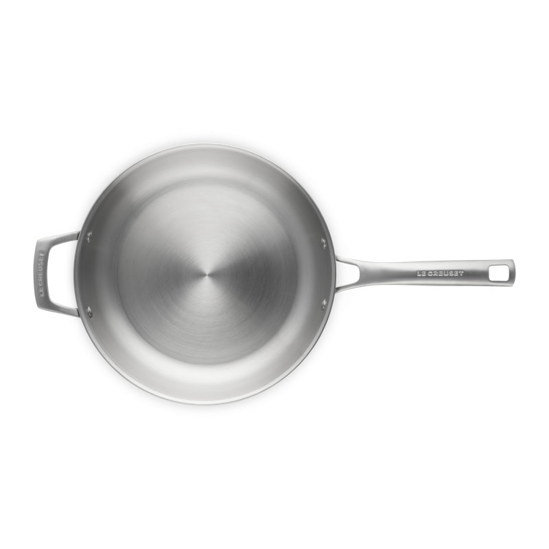 Le Creuset Essential Stainless Steel Shallow Round Frying Pan, 11 In.