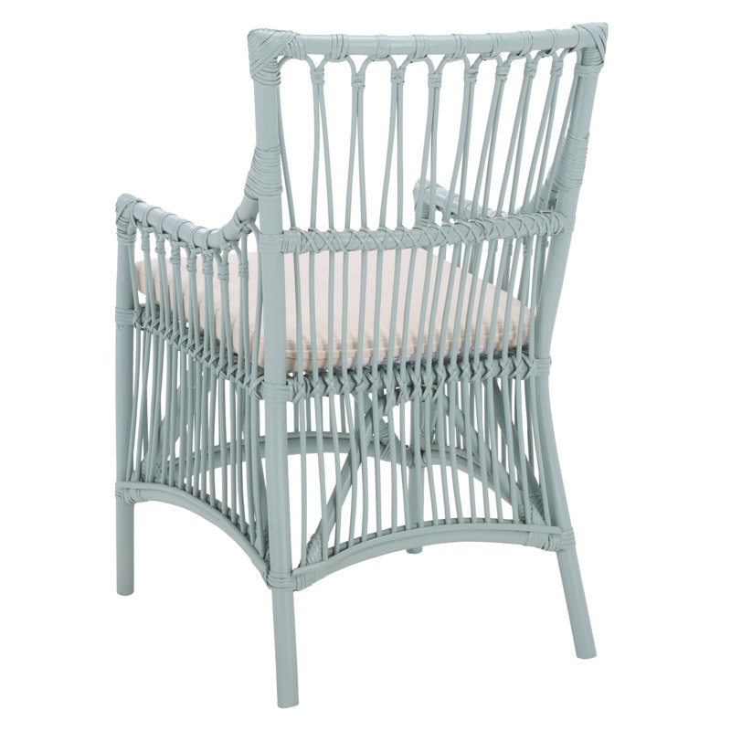 Bree Woven Dining Chair, Light Blue