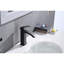 Robinet de lavabo de salle de bain à poignée simple avec bec cascade et bonde escamotable pour éviers à débordement, acier inoxydable noir mat à haute résistance à la corrosion, contrôle du contrôle de la température du débit d'eau,-122074412