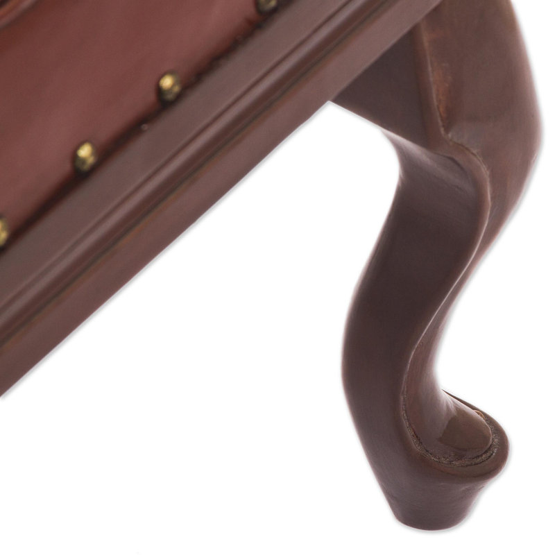 Repose-pieds en cuir Aili Artisan