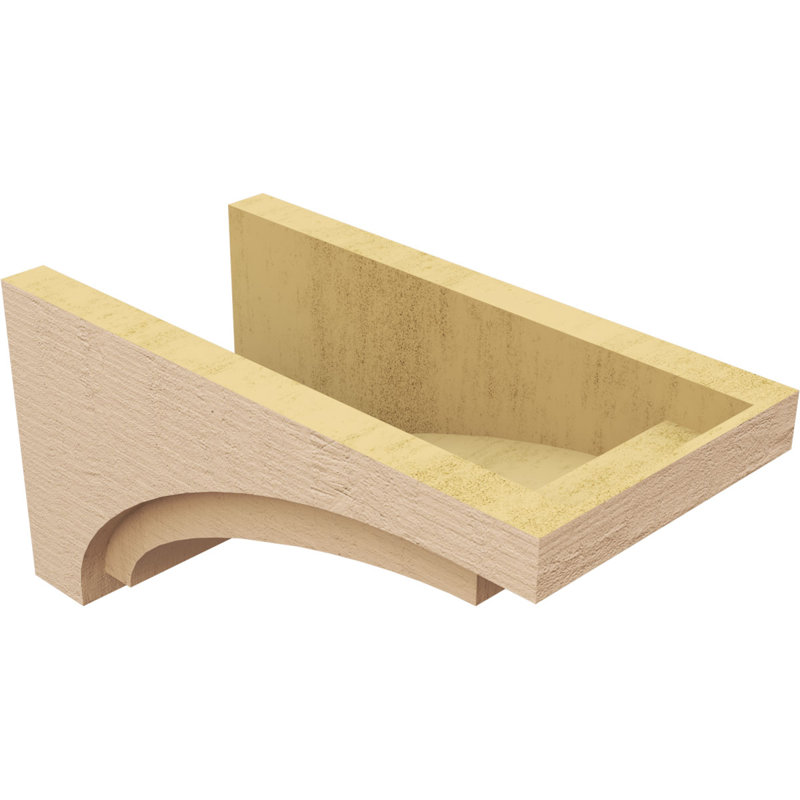 Bois de cèdre brut RiveraThane Corbel, apprêté brun clair Rivera, H 11 po x l 11 po x P 22 po
