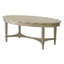 Table basse antique blanche avec tablette inférieure