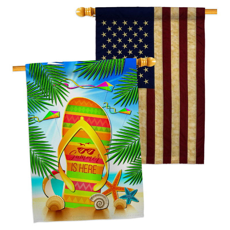 Drapeau de maison Summer Flip Flop
